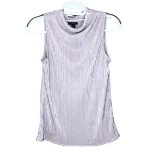 Ann Taylor Womens Size Petite XS Sleeveless Ribbed Cowl Neck Blouse - Picture 1 of 10