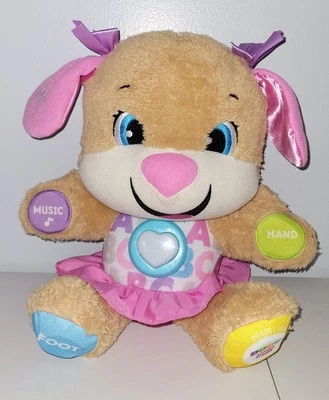 Fisher-Price Laugh & Learn Singing Talking Girl Dog Plush Stuffed Animal 12" - Image 1 of 4