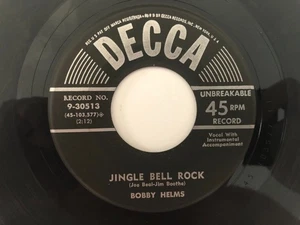 '57 Christmas Classic 45 BOBBY HELMS Jingle Bell Rock DECCA hear - Bild 1 von 3