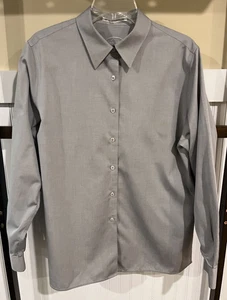 Foxcroft Damen faltenfrei Lg Sl grau Gr. 14 Kleid Shirt TOP  - Bild 1 von 3