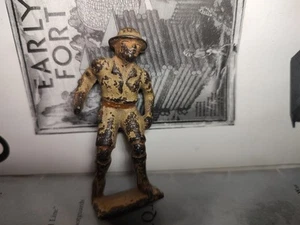 Grey Iron Italian Or English Desert Officer Toy Soldier - Picture 1 of 3
