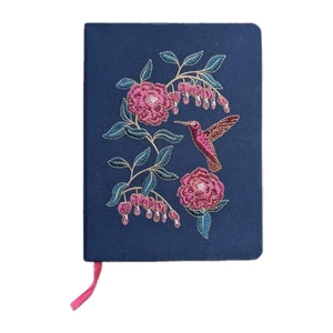 NEW PAPYRUS FLOWERS HUMMINGBIRD 6 x 8 LINEN JOURNAL 192 PAGES - Picture 1 of 3