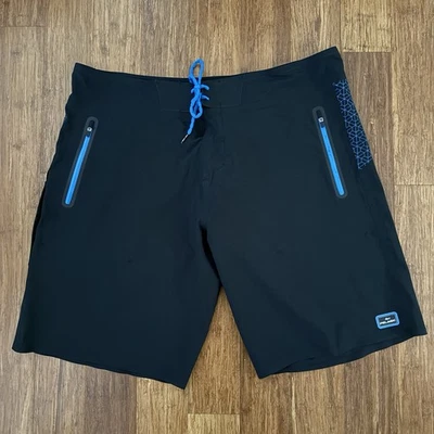 PELÁGICO PINACOL ELITE BOARD SHORTS PARA HOMBRE TALLA 38 NEGRO AZUL 11" ENTREPIERNA PESCA Foto 1 de 4
