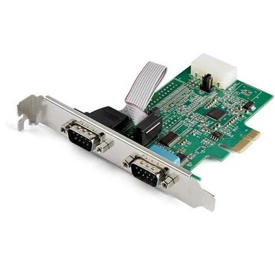 StarTech 2-port PCI Express RS232 Serial Adapter Card - PCIe to Dual Serial DB9 - Image 1 of 4