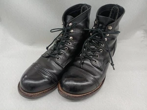RedWing Stiefel 8084 IronRanger Vibram Sohle Leder Schwarz Größe 9,5D - Bild 1 von 12
