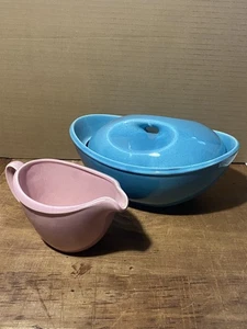 Lot of 2 VTG Mid Century Modern Homer Laughlin EPICURE Casserole & Gravy Boat - Picture 1 of 12