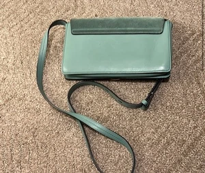 Chloe Faye Small Shoulder Bag Crossbody Leather Suede Green Gold Very Nice! - Picture 1 of 5