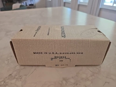 Kromex 3 Piece Butter Dish Silver Tone  Gold Tone Handle Glass Insert New In Box - Image 1 of 4