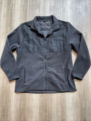 Chaqueta polar Beverly Hills Polo Club para hombre talla L cremallera completa gris oscuro/negro Foto 1 de 4