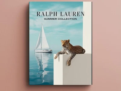 Pôster de iate leopardo de luxo, decoração de arte de parede de moda inspirada em Ralph Lauren - Imagem 1 de 4