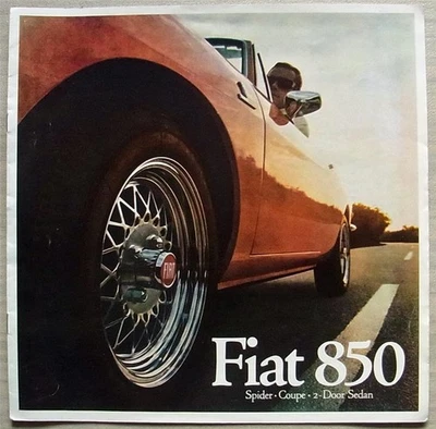 FIAT 850 SPIDER cupé sedán de 2 puertas LF EE. UU. folleto de venta de autos c1968 #FRM-H270-568 Foto 1 de 4