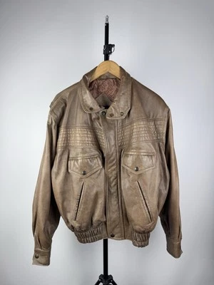 Vintage 90s Leather Biker Moto Faded Jacket Style Maison Margiela Men’s L Size - Image 1 of 4