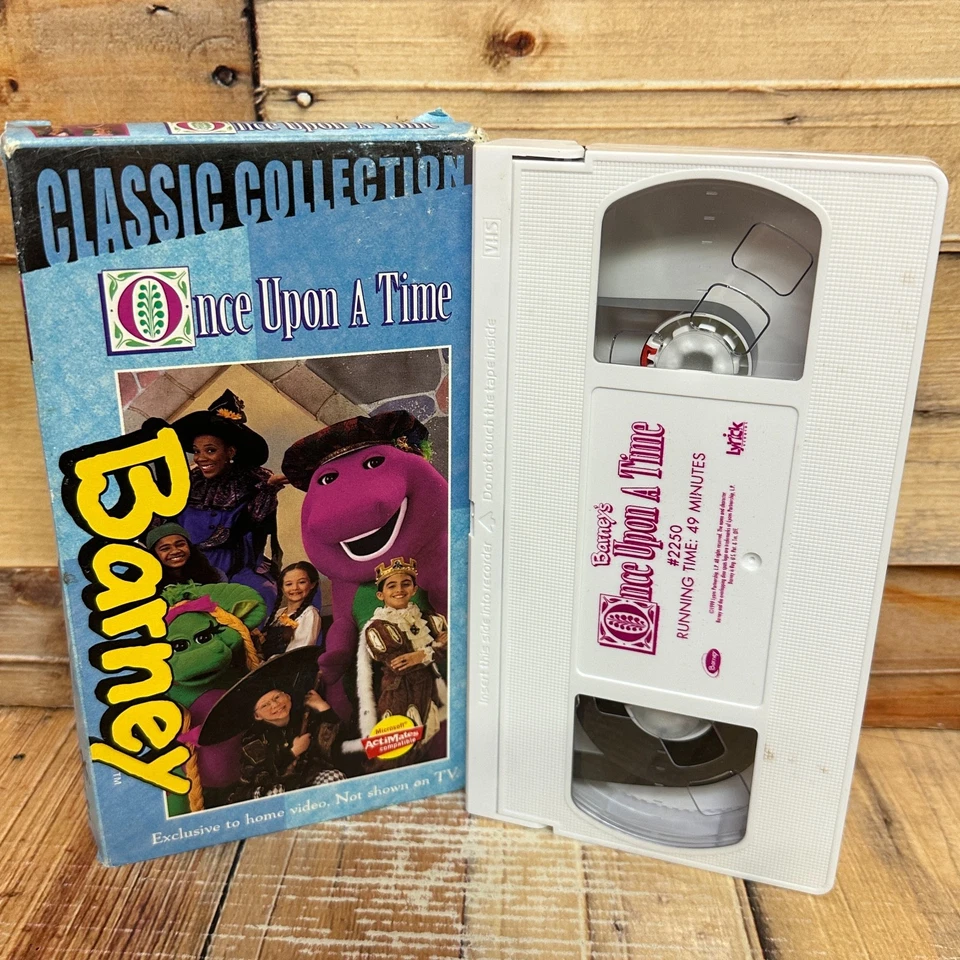 Barney Once Upon A Time VHS Used Classic Collection Kids Family Purple Dino - Image 1 of 4