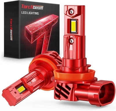 Torchbeam H11 Bulbs Kit,45000 LM, 800% Superior Brighter H11/H8/H9 Fog White  - Image 1 of 4
