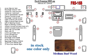 Se adapta a Ford Freestar 05 06 07 2005 2006 2007 kit de molduras de tablero madera burl mediana - Imagen 1 de 3