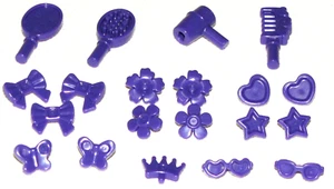 Lego New 20 Dark Purple Friends Accessory Hair Decorations Star Brush Comb More - Picture 1 of 1