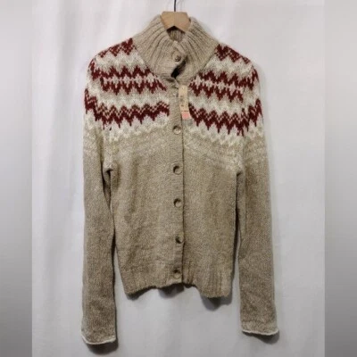 Novo com etiquetas Decreto Suéter Cardigã Feminino XL Bronzeado Casual Confortável Retrô Anos 90 Y2K Casual - Imagem 1 de 4