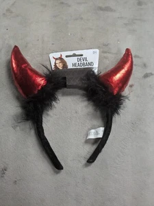 Bachelorette Party Naughty Headband Red Hot Devil Horns Role Play Halloween  - Picture 1 of 3