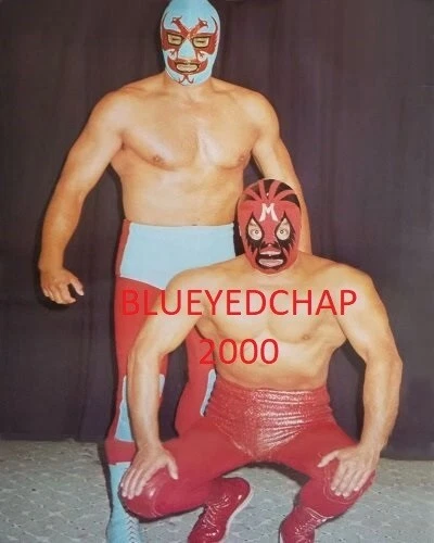 DOS CARAS & MIL MASCARAS WRESTLER 8 X 10 WRESTLING PHOTO NWA - Image 1 of 1