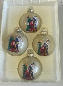 Vintage Glass Ornaments Set Three Wise Men Sparkling Creations Nativity Decor - Picture 1 of 11