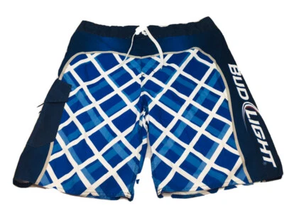 Pantalones cortos Bud Light para hombre talla grande (36) azul bañador Budweiser 2013 Foto 1 de 4
