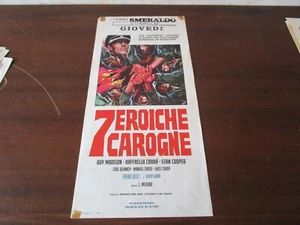 LOCANDINA ORIGINALE 7 EROICHE CAROGNE RAFFAELLA CARRA' - Picture 1 of 2