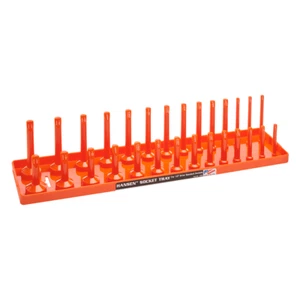 Hansen Global 1205 1/2" Drive SAE Socket Organizer Holder Tray - Orange - Picture 1 of 1