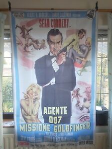James Bond - Goldfinger - Italian Film Poster as a Large Flag