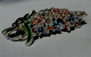 Broche/Pin Vintage Esmalte Flor Retro Coleccionable Bisutería - Imagen 1 de 7