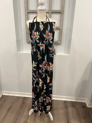 Jersey para mujer Roxy negro floral sin mangas de una pieza talla M, nuevo con etiquetas Foto 1 de 4