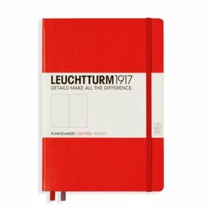 Leuchtturm 1917 Hardcover Dot Grid Notebook in Red - A5 - NEW - Picture 1 of 6