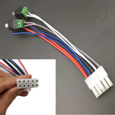1× 10 Pin Power Input Wire Harness With RCA Connector For Dual TBX10A Amplifier - Image 1 of 4