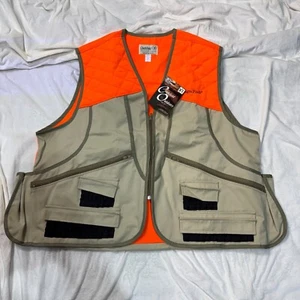 VTG NWT Clarkfield Outdoors Men’s XL Hunt/Shooting Vest Khaki/Orange USA - Picture 1 of 8