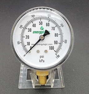 EnergyLogic Waste Oil Furnace Pressure Gauge - Part Number: 20270183 - Picture 1 of 3