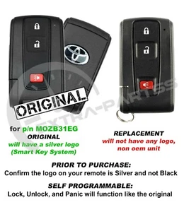 For 2004 2005 2006 2007 2008 2009 Toyota Prius Smart Prox Remote Car Key Fob - Picture 1 of 7