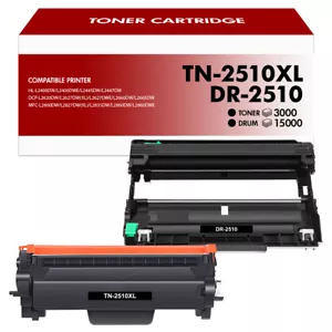 TN-2510 Toner / Trommel DR-2510 Compatible with Brother MFC-L2835DW HL-L2400DWE - Bild 1 von 8