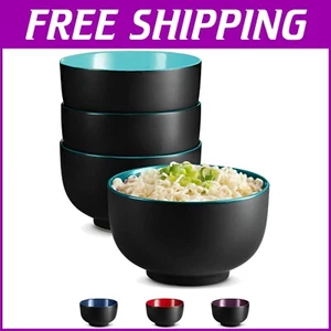 Modern Japanese Soup Bowls Set - 34 oz Ceramic Ramen Bowls, Microwave Safe - Picture 1 of 8
