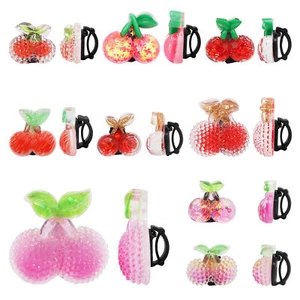 Resin Cherry Shoe Charms Sparkling 3D Fruit Shoelace Buckle Clip for Women&Teens - Picture 1 of 15