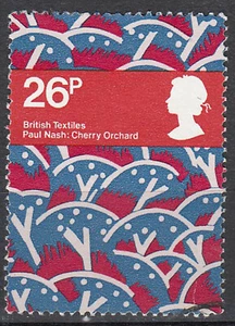 Reino Unido Inglaterra sellado textil Paul Nash Cherry Orchard / 274 - Imagen 1 de 1