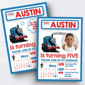 Personalised Thomas The Tank Engine Birthday Party Invitations Train Invites x10 - Picture 1 of 3