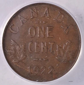 1922 Canada One Cent - ANACS VF30 Details - Picture 1 of 3