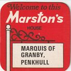 BEER MAT - MARSTONS BREWERY - MARQUIS OF GRANBY, PENKHULL -(Cat No 170) - (1979)