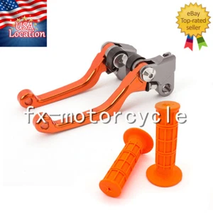 For KTM 250SX-F 2005-2006 125EXC 200EXC 2005-2008 CNC Clutch Brake Levers&Grips - Picture 1 of 14