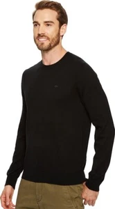 Lacoste Crew Neck Sweatshirt Men's 6/XL Cotton Jersey Black NWT AH7901-51 - Picture 1 of 12