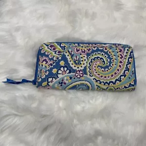 Vera Bradley Personal Travel Organizer Wallet Capri Blue Pattern - Picture 1 of 9