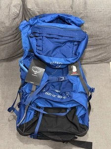 Neu mit Etikett - Osprey Aether AG 60 Herren Backpacking Rucksack - Orange Größe L - Bild 1 von 4