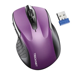Silent Click Wireless Mouse Ergonomic Compact 2.4G USB Receiver 6 DPI Settings - Picture 1 of 8