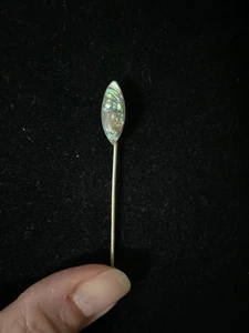 Vintage Sterling Silber Abalone Muschel Stecknadel - Bild 1 von 4