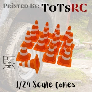RC Car 1/24 1/28 1/32 Scale 20 Pack Rock Crawler Traffic Course Cones - Picture 1 of 3