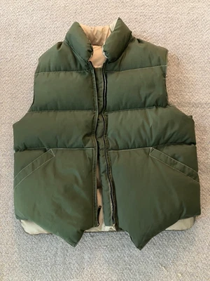 WARM! Crescent Down Works Green Down Vest - RARE J Crew Edition!  - Image 1 of 4